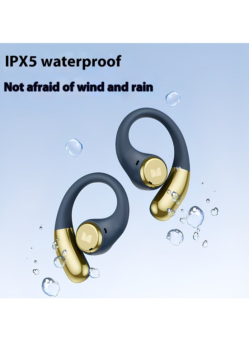 Open Ear AC336 Headphones, Bluetooth5.3Wireless Headphones with Stereo Sound, 24H Playback, Crystal Clear Calls, Stylish Rotating Case with Lanyard, Sweat Resistant Open Ear Wireless Earbuds