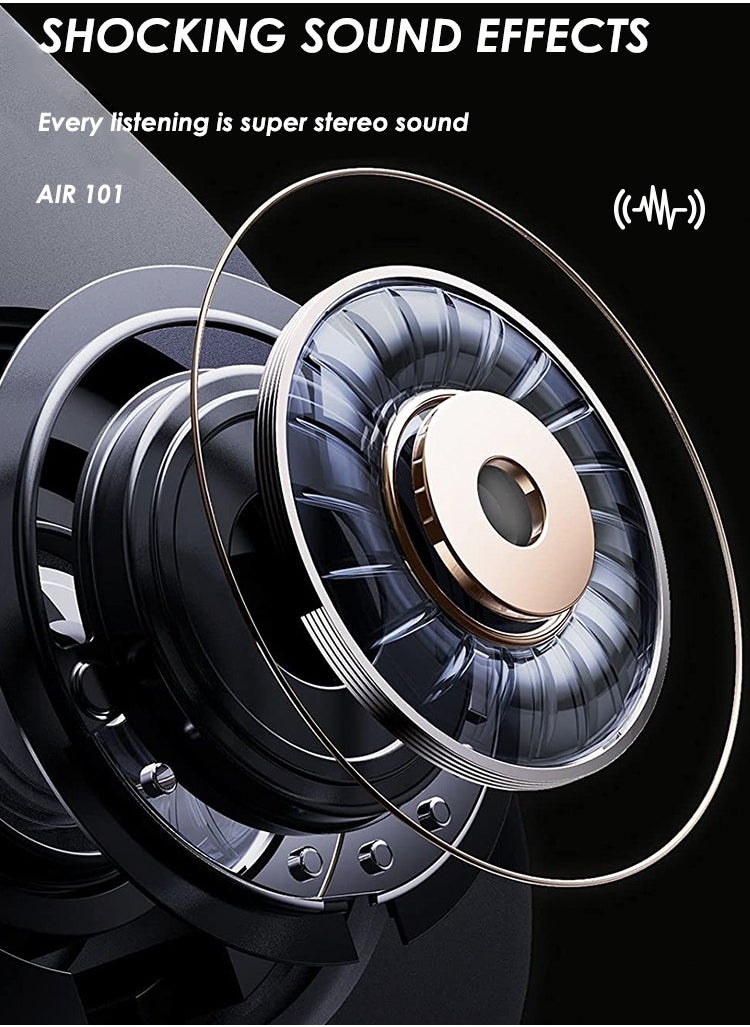 LENYES AIR 101 ENC Earbuds, 98.5 Percent Noise Reduction, Adaptive Cancelling To Ears And Environment, Hi-Res Sound, 50H Battery, Wireless Charging, Bluetooth 5.3 Black