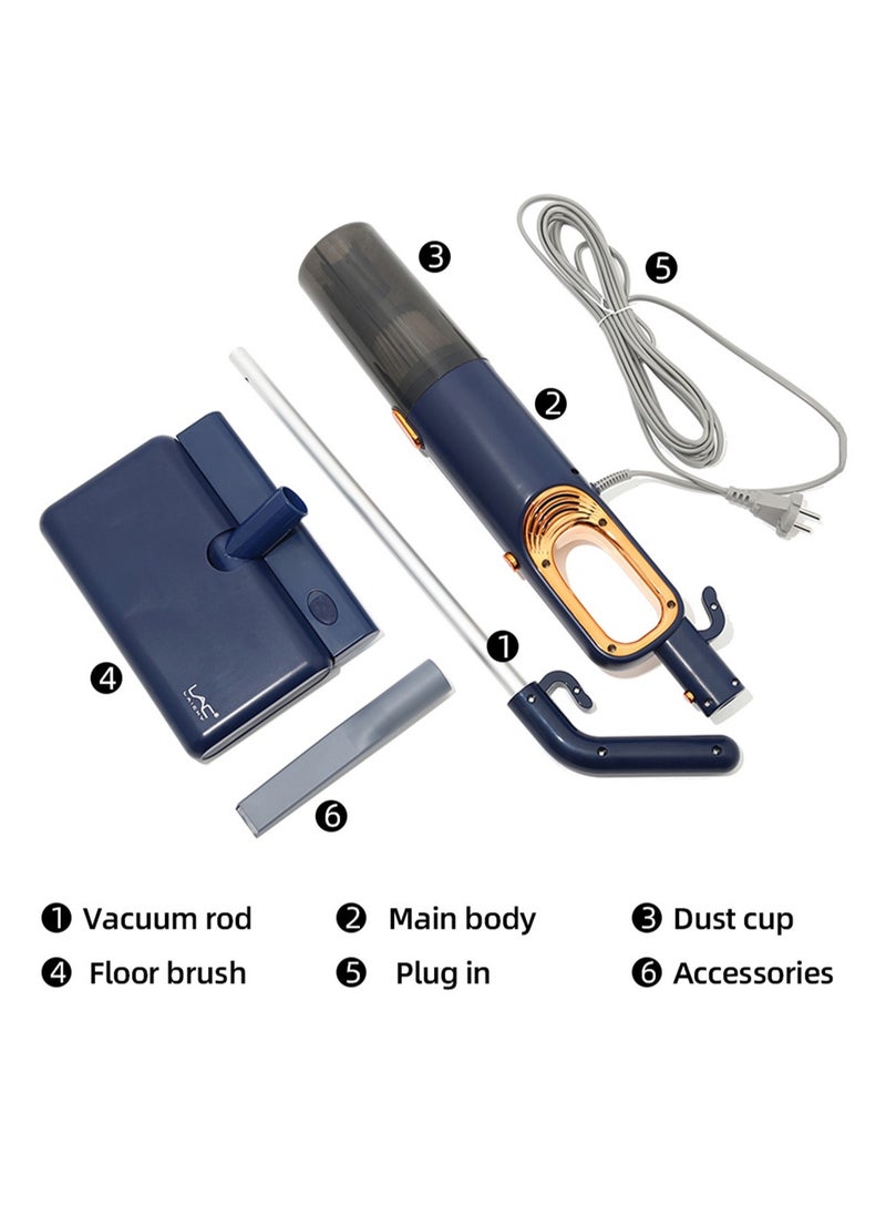 LAC LAICHY Portable Vacuum Cleaner 400W 2-in-1 Design Cleaner, Strong Suction, Simple Brush Replacement, Hepa Filtration System, High-Efficiency Filtration