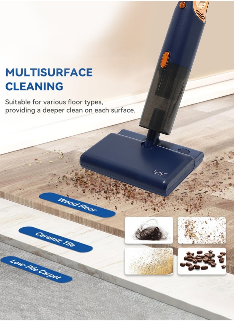 LAC LAICHY Portable Vacuum Cleaner 400W 2-in-1 Design Cleaner, Strong Suction, Simple Brush Replacement, Hepa Filtration System, High-Efficiency Filtration