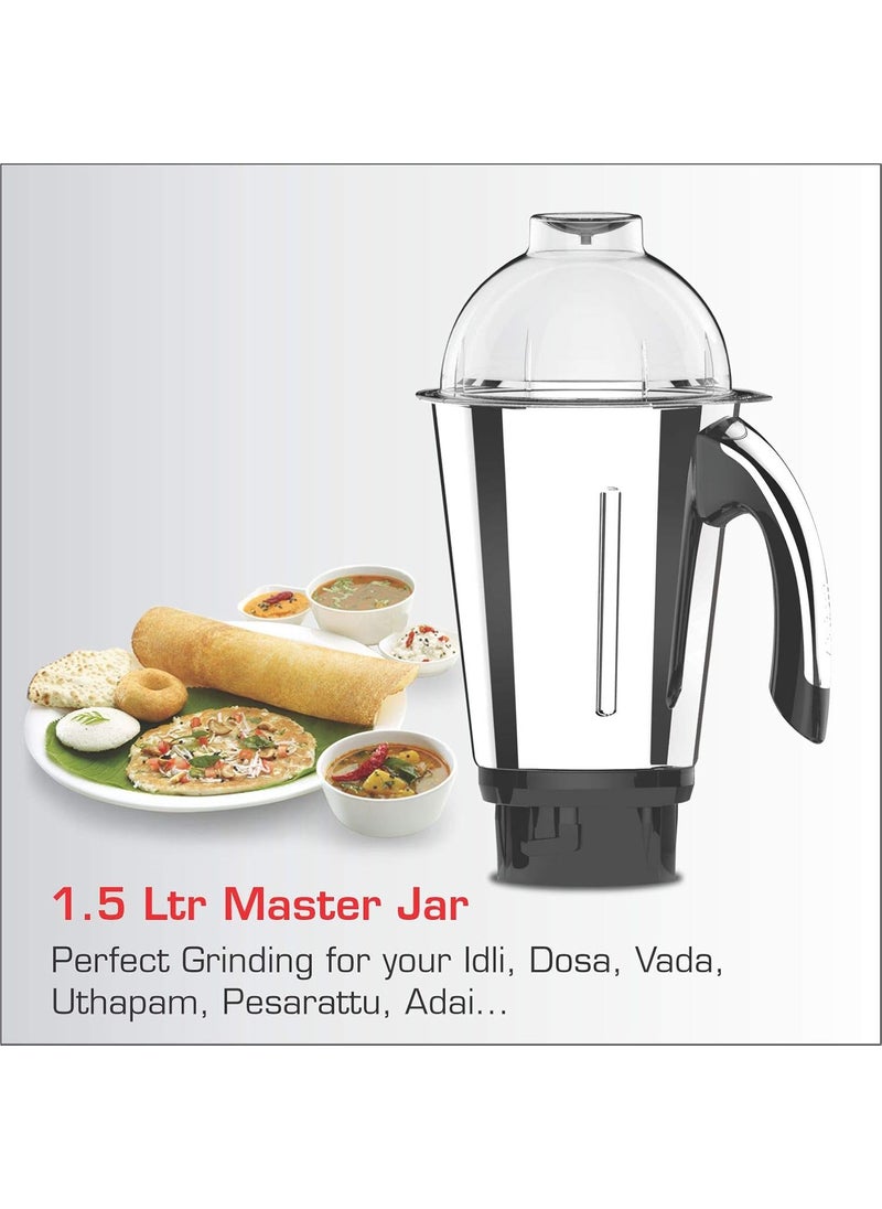 Vidiem MG 523 A VSTAR Chrome 550 Watts Mixer Grinder 110V (Black, 3 Jars)
