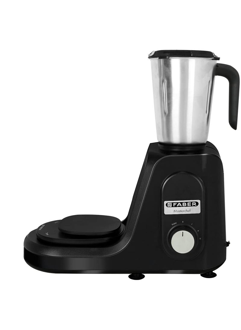 Faber 3 jar mixer grinder, 1000 watt (FMG Master Chef 1000 3J BK) with Weighing Scale, Chopping board & Spatula, Black