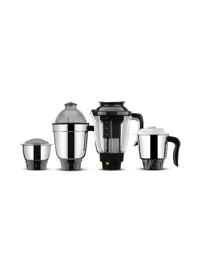 Butterfly Jet Elite 750 Watts Mixer Grinder with 4 Jars | 3 Stainless Steel Multipurpose Jars & 1 Juicer Jar | ABS Body | Sturdy Polycarbonate Juicer Jar | 2 Years Manufacturer's Warranty | Grey