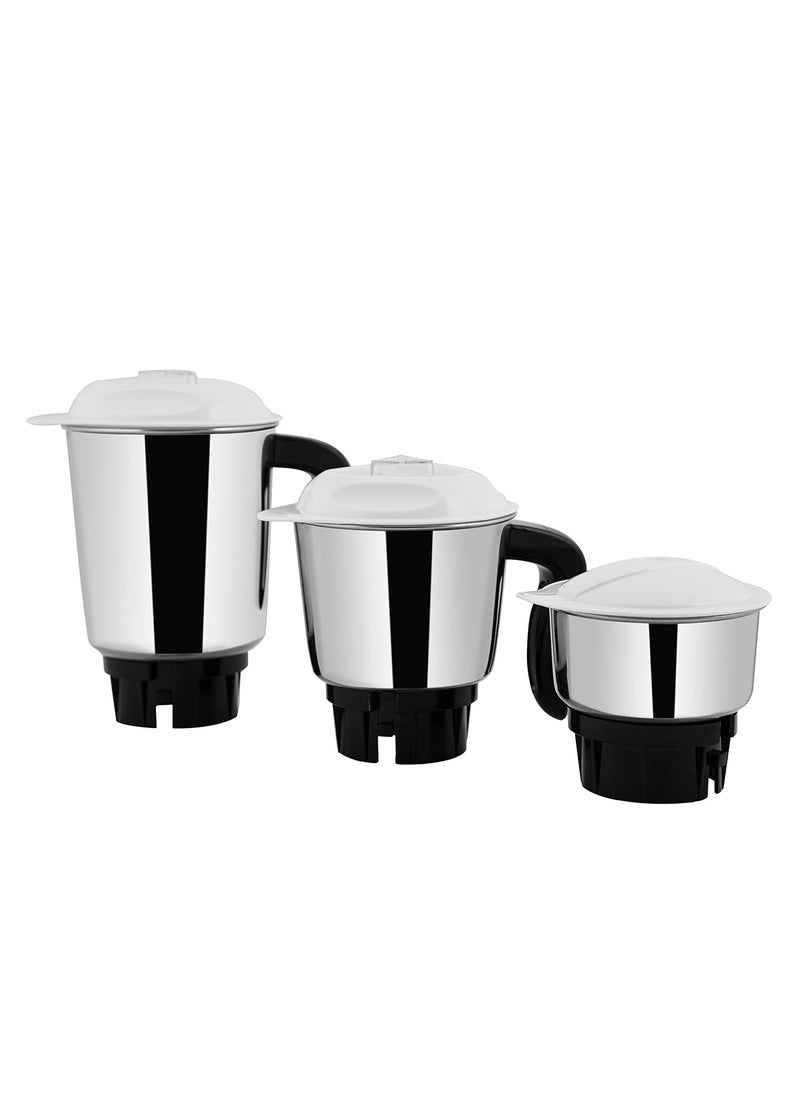 Butterfly Hero Mixer Grinder, 500W, 3 Jars (Grey) (Pack of 2)