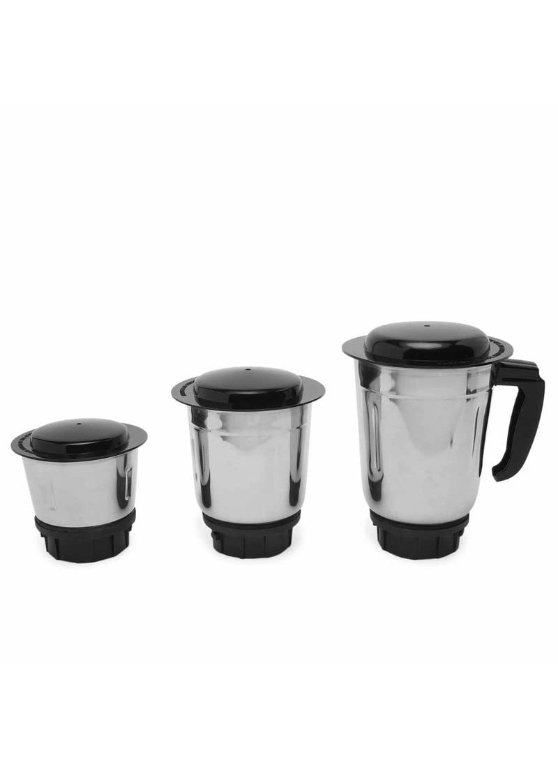 Swiss Military 550W MAGGIA Mixer Grinder with 3 Stainless Steel Leak-proof Jars, 3 Speed & Pulse function, 2 years warranty, SM809MAG, Black and Red Color