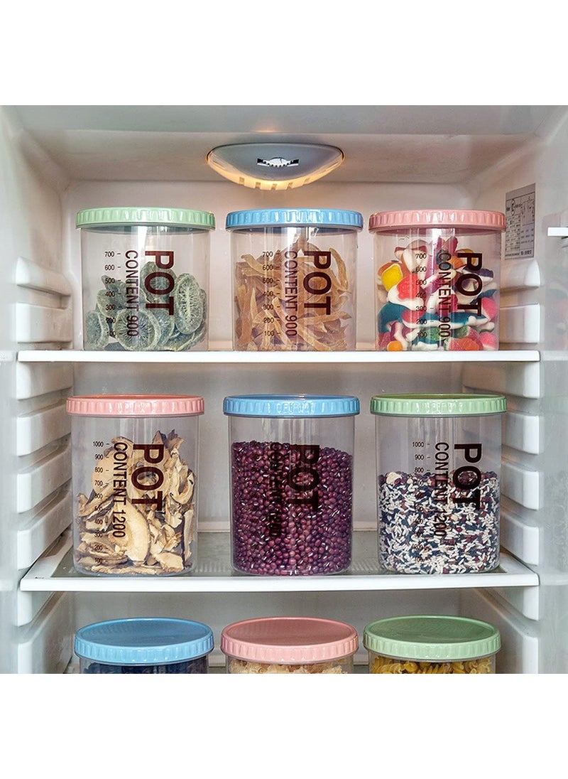 wolpin Spice Box Jars (Set of 5 Pcs) Set Multipurpose Masala Seasoning Box Set See-Through Container (1000 ml capacity)