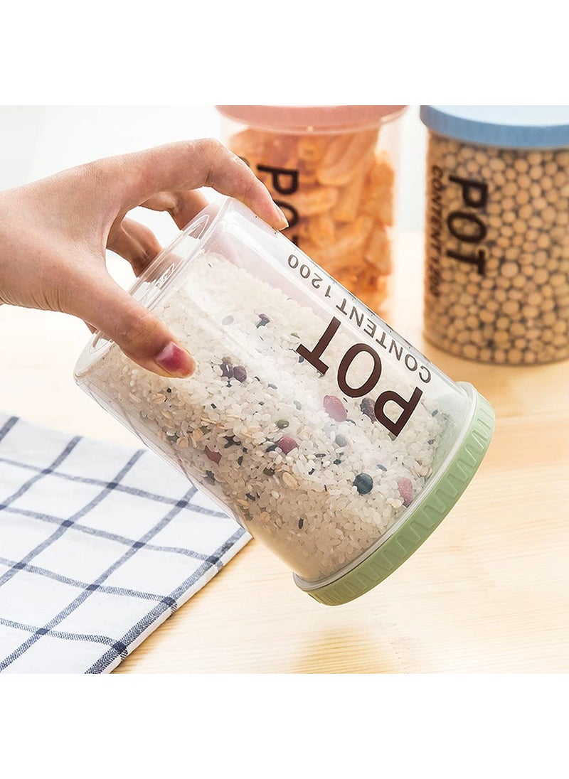 wolpin Spice Box Jars (Set of 5 Pcs) Set Multipurpose Masala Seasoning Box Set See-Through Container (1000 ml capacity)