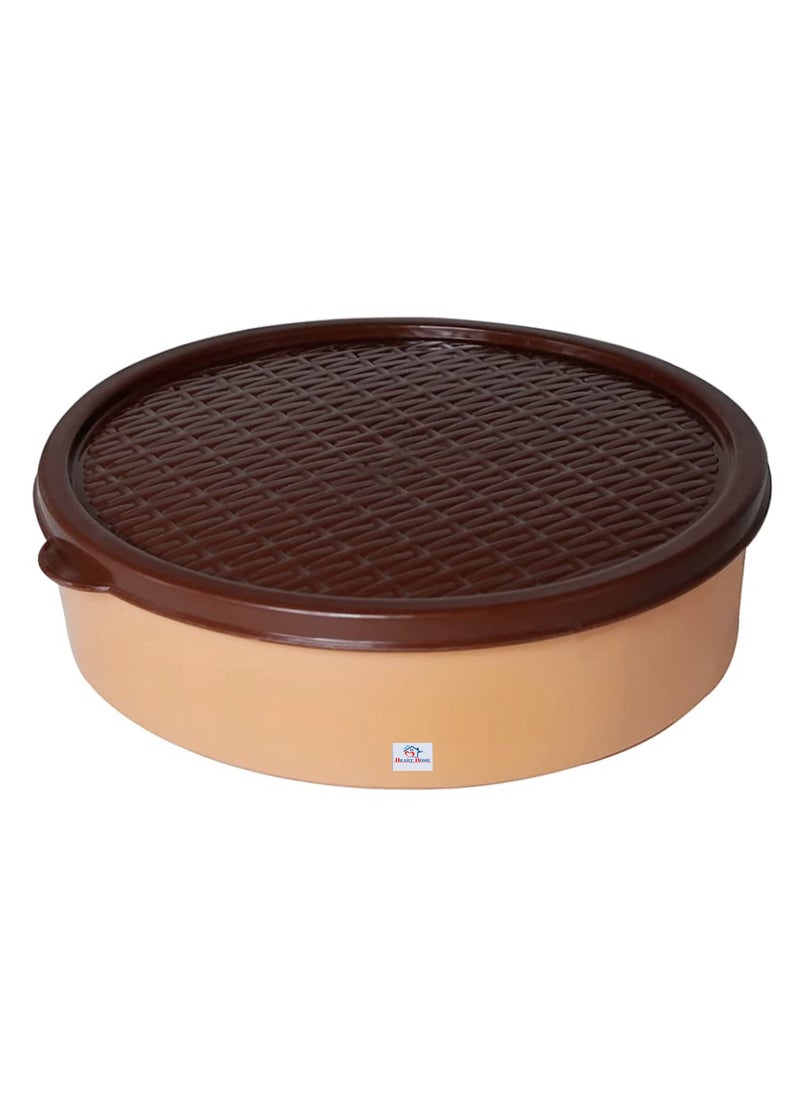 Heart Home Large Plastic Masala Box With 6 Containers & 1 Spoon- Pack of 2 (Cream)-HS43HEARTH25895