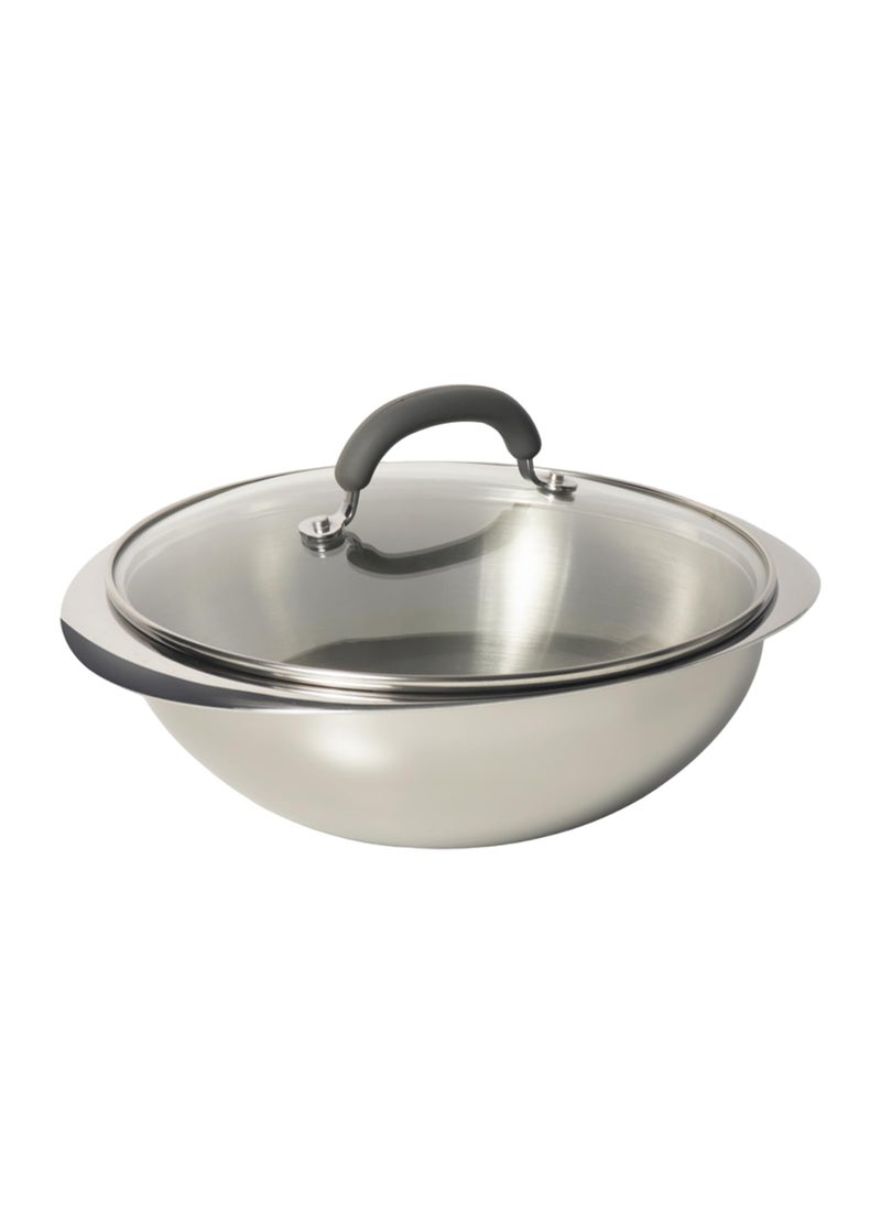 Meyer Trivantage Stainless Steel Triply 2 Piece Cookware Set - Tasla + Glass Lid, 26cm