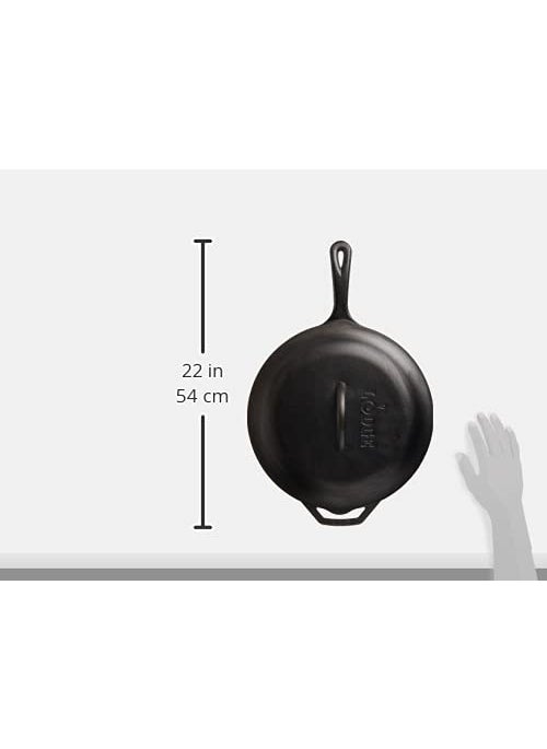Lodge L10CF3 5 Quart Cast Iron Covered Deep Skillet by Lodge, 12 Inches