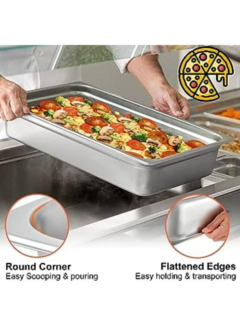 Shoppers Hub PNQ SS 1/1 GN PAN (53 x 32.5cm) for Ideal Heavy Duty Use in Hotels, Caterings, Buffets, Restaurants and Other Commercial Places (PAN Depth Size: 20.0cm)
