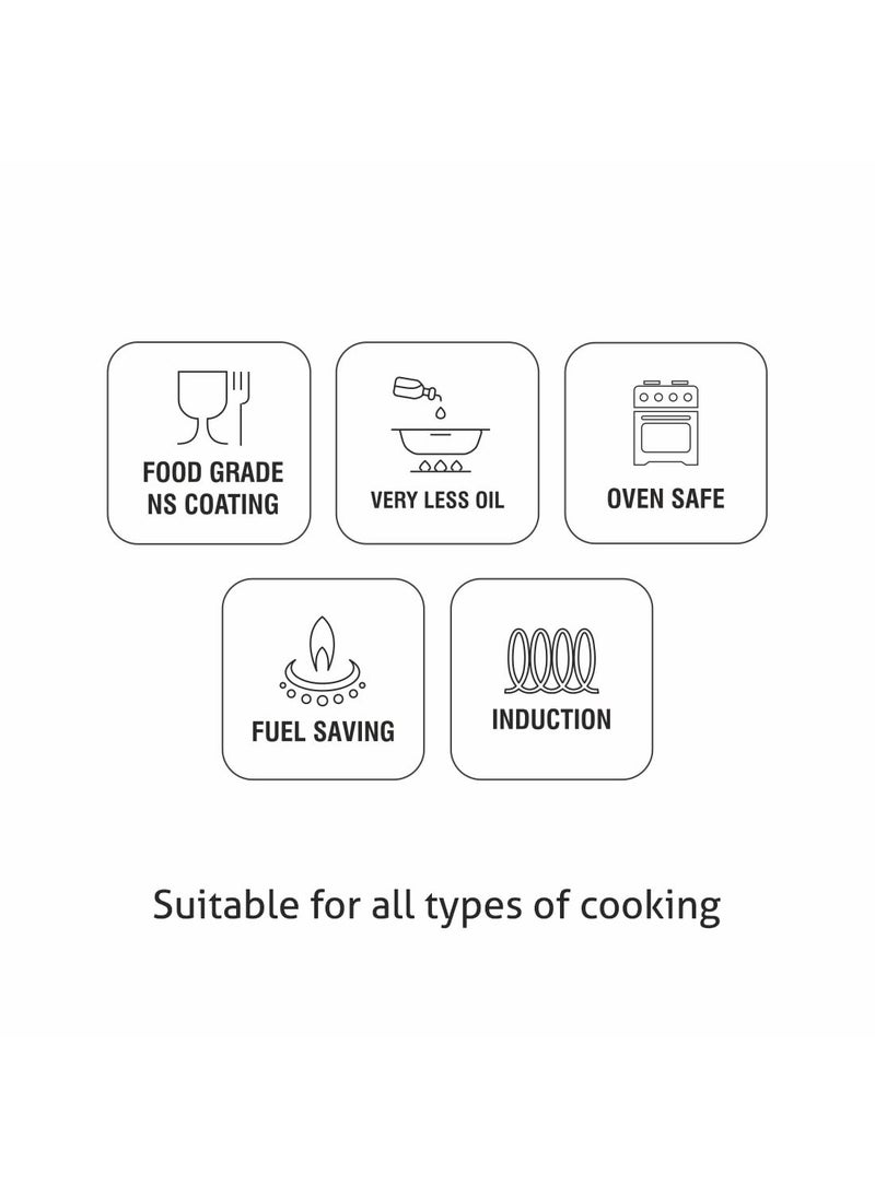 Alda Nero Greblon Non Stick Coating Professional Non Stick Fry Pan 20cm