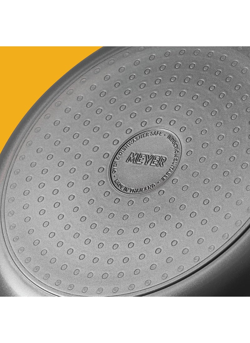 Generic Meyer Bahaus Nonstick Casserole With Lid, Biryani Pot|Biryani Handi|Biryani Rice|Cooking Casserole|Biryani Pot Nonstick Big Size|Non Stick Biryani Pot 5 Litre, 24Cm - Aluminium, Grey