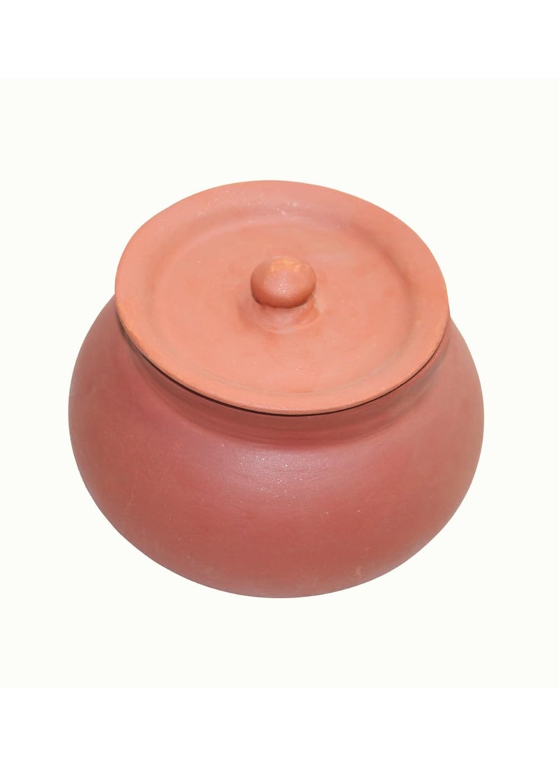 Stark Mart India Clay Curd Pot for Cooking, Clay Handi for Kitchen, Safe, Lightweight & Durable Clay Dahi Handi, Brown Colour 1800ml (Pack of 1) Mathani Pot