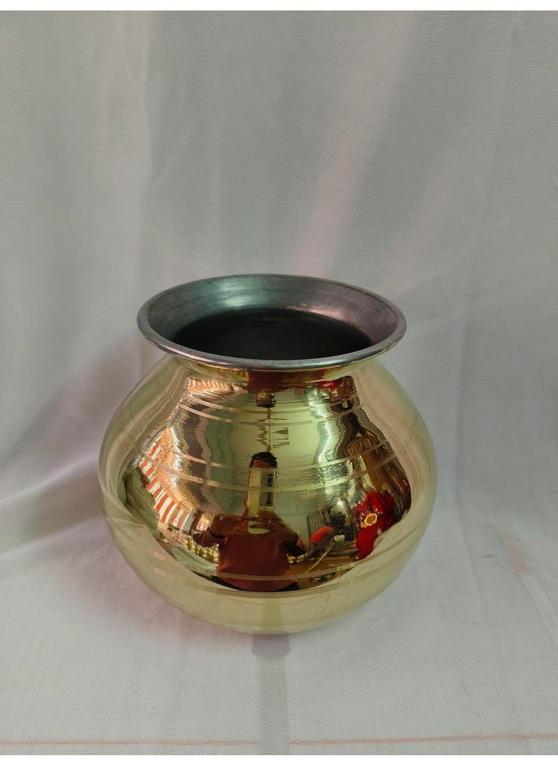 SSP Brass Pongal Panai | Pongal Paanai | Pongal Pot | Pongal Uruli (2.5 Litre)