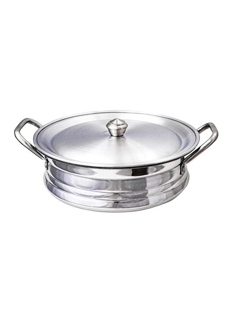 Aluminium Polished Uruli |26 CM|SS Handle|Aluminium LID|Silver