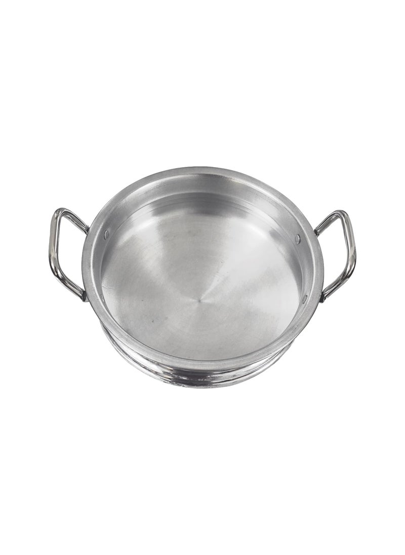 Aluminium Polished Uruli |26 CM|SS Handle|Aluminium LID|Silver