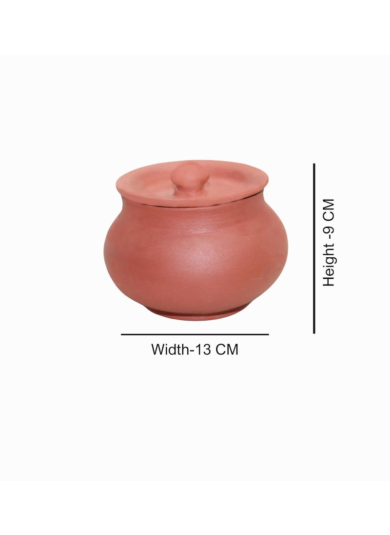 Stark Mart India Clay Curd Pot for Cooking, Clay Handi for Kitchen, Safe, Lightweight & Durable Clay Dahi Handi, Brown Colour 700ml (Pack of 1) Mathani Pot