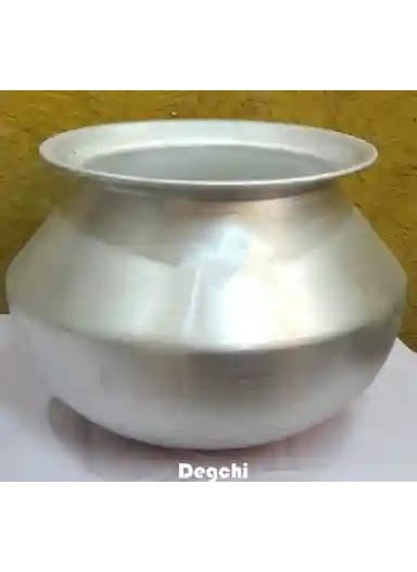 MUKE Aluminium Handi degchi Kitchen cookwere Water Pot bhagona Tops Serving Pot Aluminium Cooking Vessels 2.5 Liter
