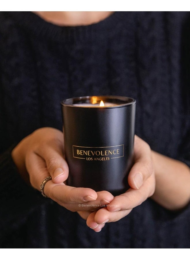 Benevolence LA Rose & Sandalwood Scented Candle | 6 oz Scented Candles for Home Scented | Natural Soy Candles Gifts for Women | 35 Hour Burn Aromatherapy Candle | Summer Candles