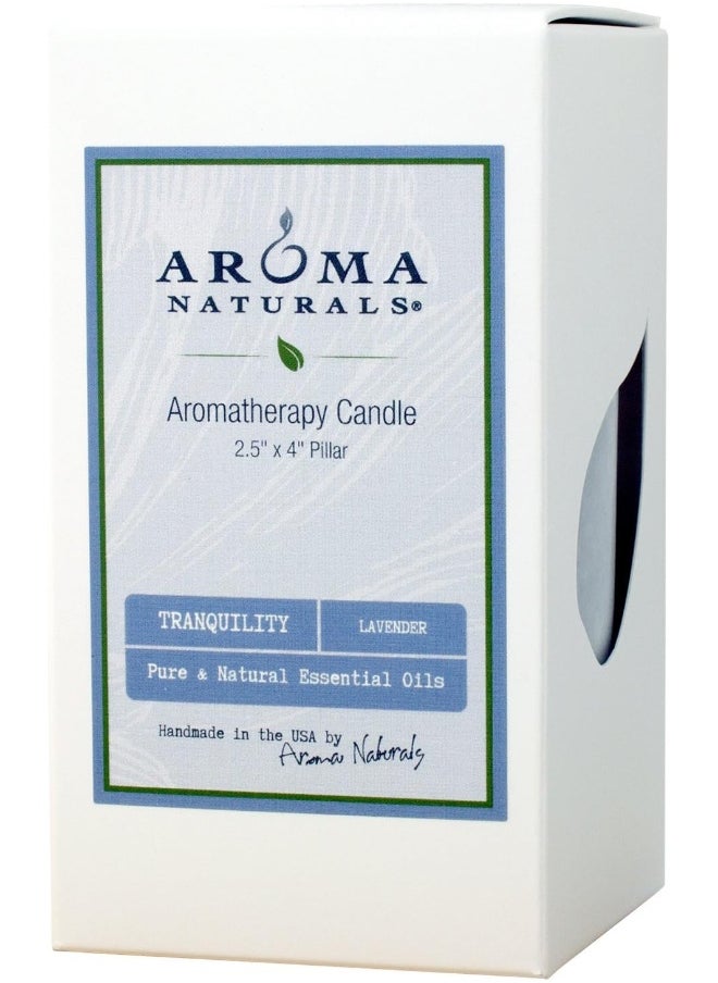 Aroma Naturals Essential Oil Tranquility Pillar Candle, 2.5
