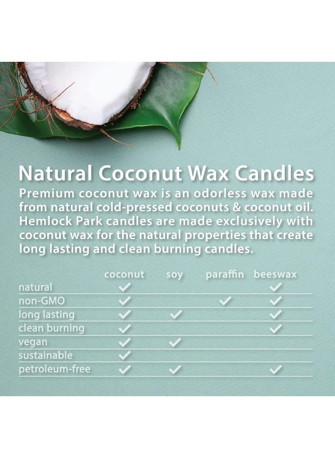 Hemlock Park Crackling Wood Wick Candle Handcrafted with Organic Coconut Wax and Essential Oils (Blood Orange Sage, Standard 8 oz)
