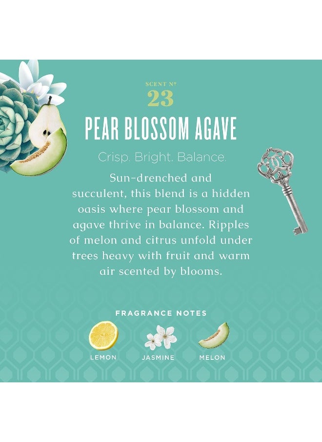 Caldrea Scented Candle, Made with Essential Oils and Other Thoughtfully Chosen Ingredients, 45 Hour Burn Time, Pear Blossom Agave Scent, 8.1 oz (Packaging May Vary)