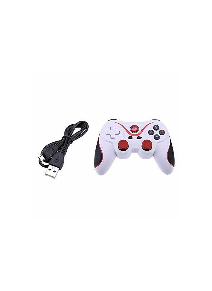Bluetooth Wireless Game Controller – Direct Connection for Android Phones, PC, PS3, Low-Latency, Vibration Feedback（White）