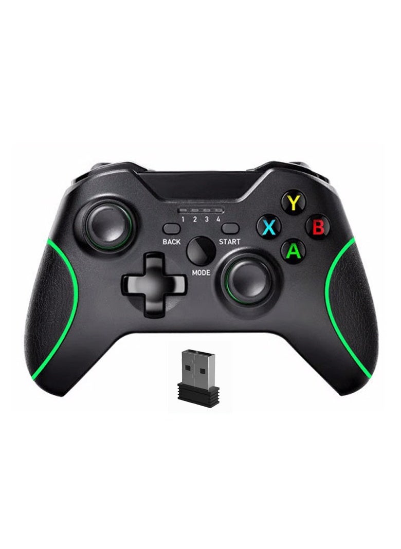 Wireless Game Controller with Vibration – 2.4G Smart TV Game  Controller, Compatible with PC, Steam, Android TV, and More(Black）