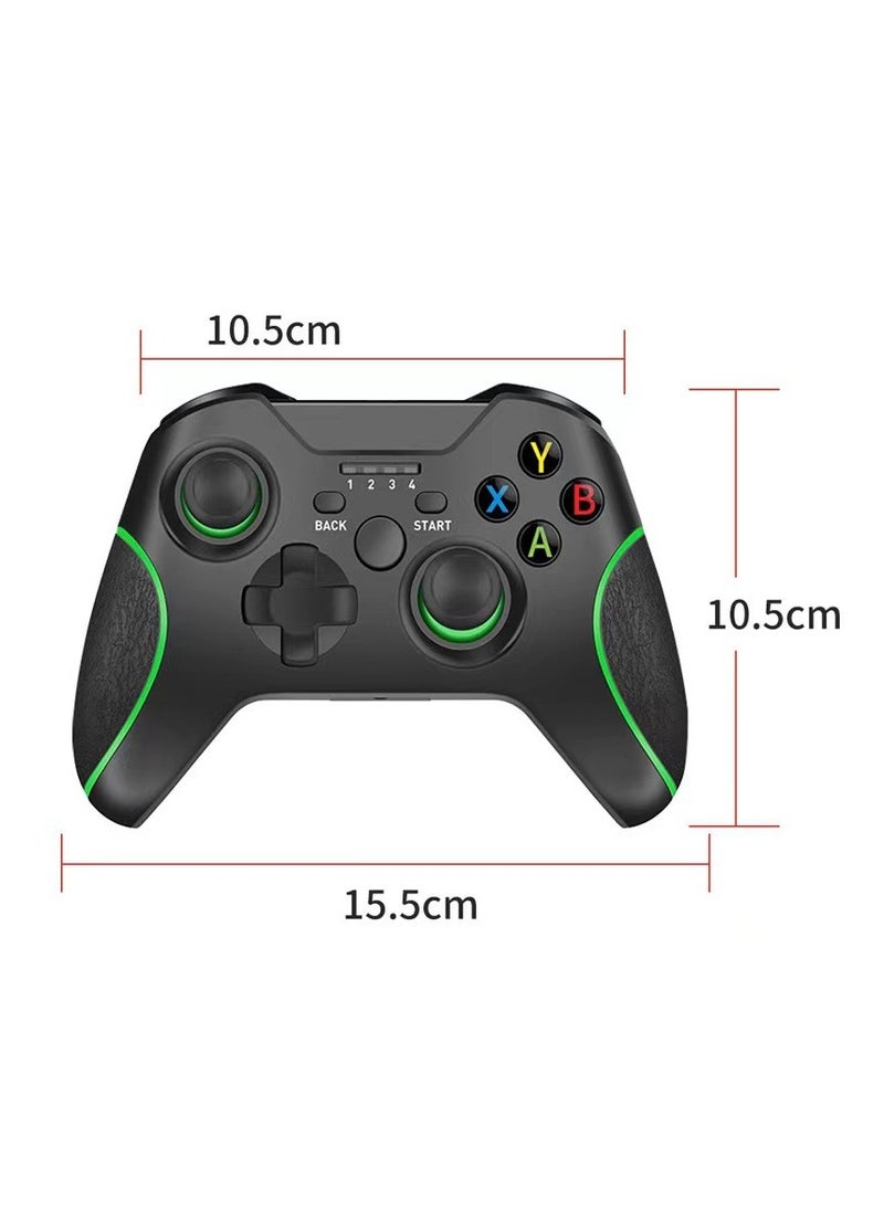 Wireless Game Controller with Vibration – 2.4G Smart TV Game  Controller, Compatible with PC, Steam, Android TV, and More(Black）