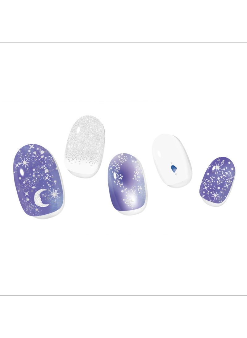 Moon in Cobalt Korean  Piece of Nail Art with Genuine Swarovski Crystals – Elegant, Long-Lasting Manicure