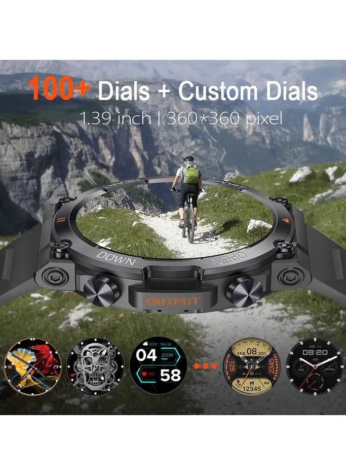 MD56 1.39 Inch HD Bluetooth Call Smart Watch Men Sports Fitness Tracker Heart Monitor 400mAh Smartwatch For Android IOS