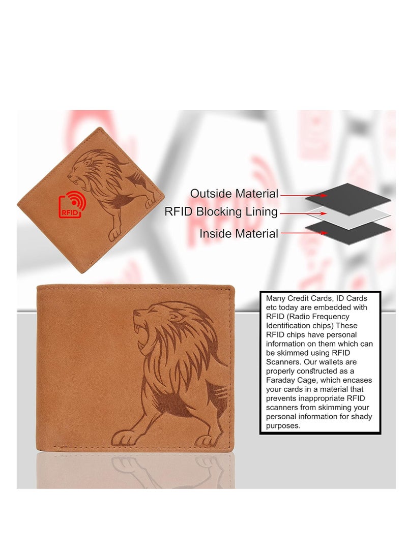 URBAN FOREST Leo Vintage Cognac Leather Wallet for Men