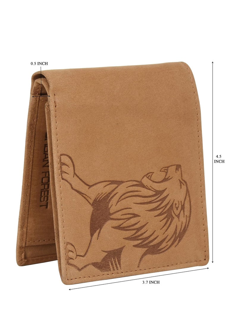 URBAN FOREST Leo Vintage Cognac Leather Wallet for Men