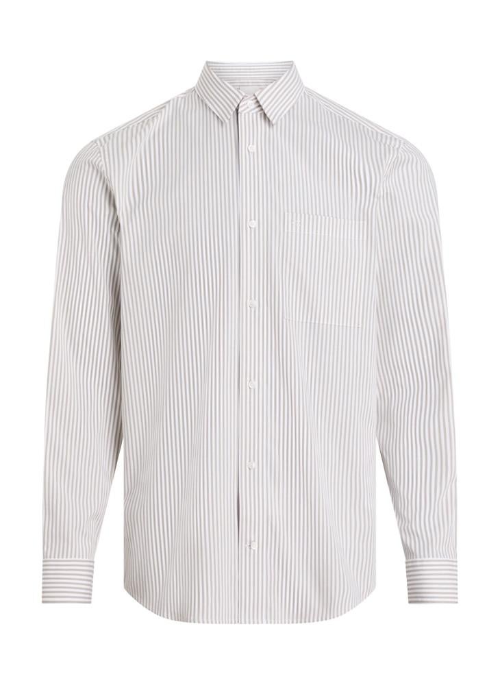 Poplin Stripe Long Sleeve Shirt