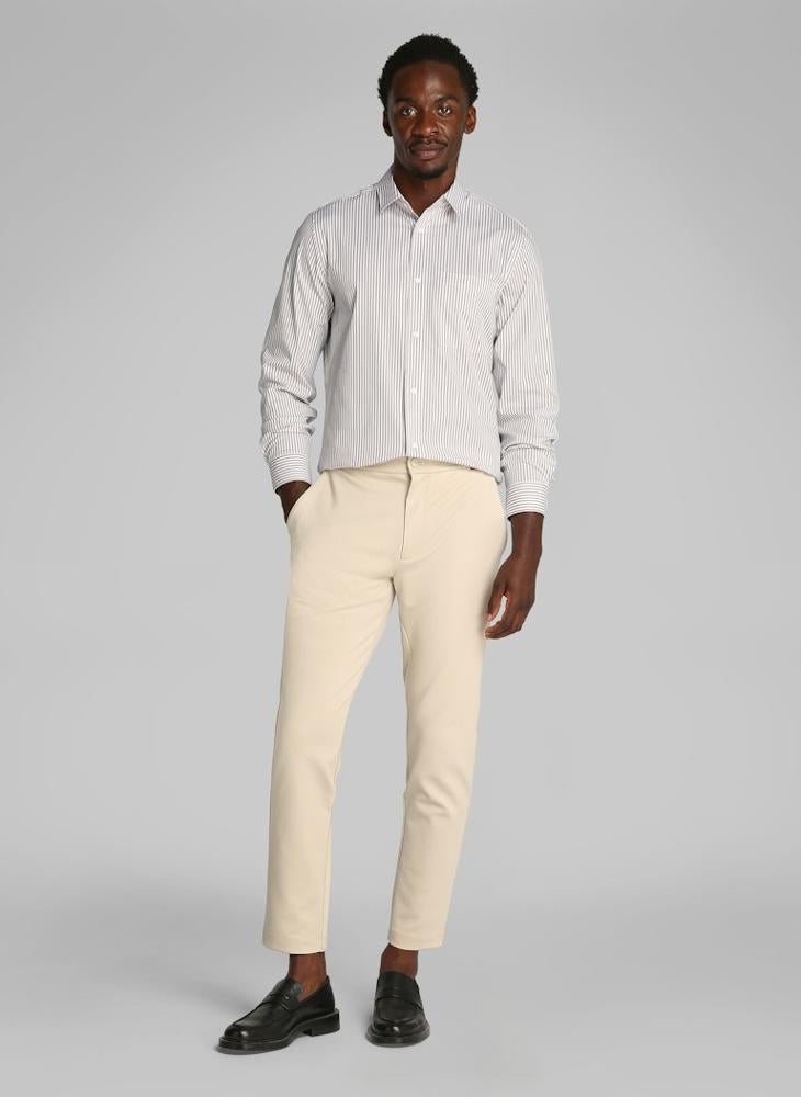 Poplin Stripe Long Sleeve Shirt