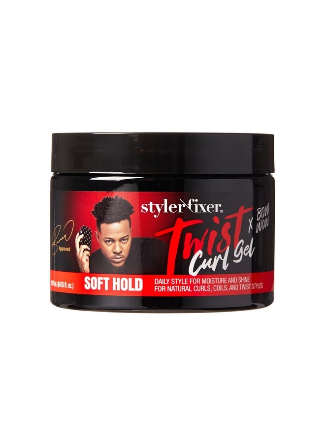 RED by Kiss X Bow Wow Styler Fixer Twist Curl Gel, Soft Hold for Afro Hair, Moisturizing with Coconut Scent, Ideal for 360 Waves & Twists, Nourished and Naturally Shiny