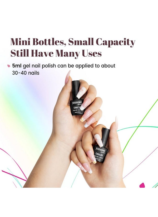 JODSONE 36 PCS Gel Nail Polish Set-32 Colors Gel Polish Kit Base Coat Glossy Matte and Glitter Top Coat Nail Polish Set Green Blue Red Pink Collection Gifts for Women