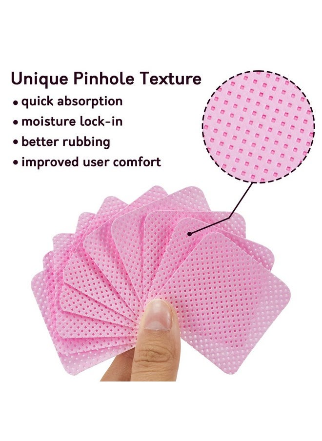 1080PCS Lint Free Nail Wipes- Non-Woven Soft Nail Polish Remover Pads, Nail Polish Remover Wipes Pink- Lint Free Wipes for Nail Polish Remover, Eyelash Extensions and Nail Art- DIY Nail Supplies