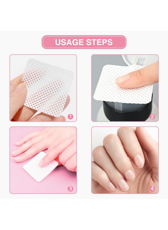 BLUERISE Lint Free Nail Wipes Pink 600pcs Nail Polish Remover Pads Soft Absorbable Eyelash Extension Glue Cleaning Wipes