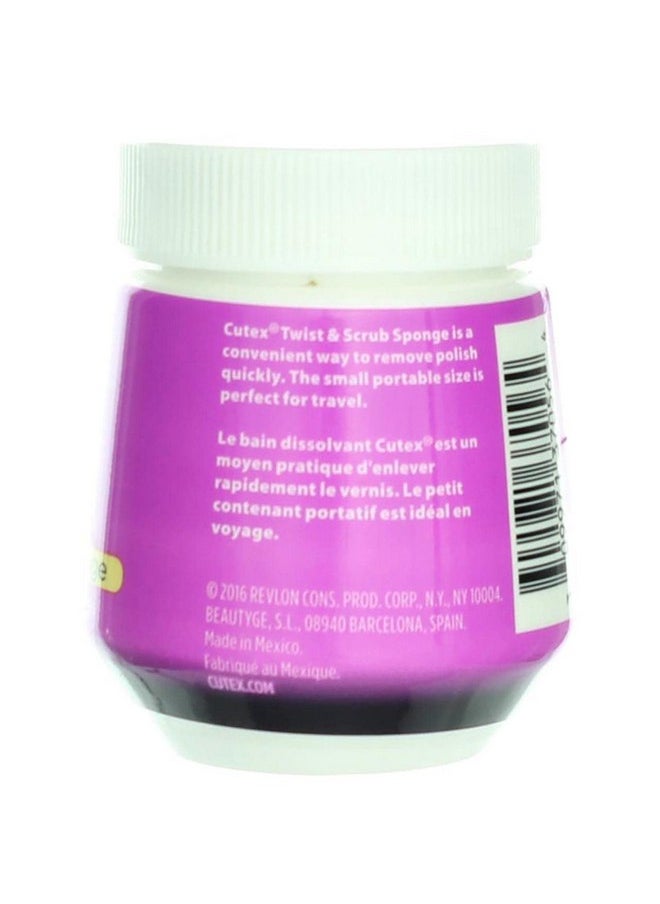 Cutex Nail Polish Remover Twist & Scrub Sponge 1.75 oz - 2 Pack