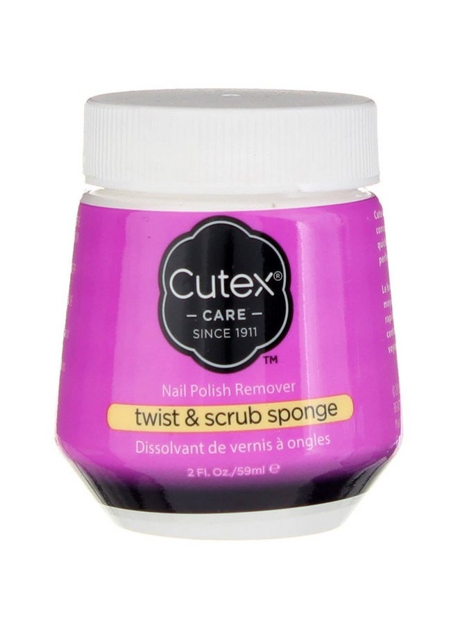 Cutex Nail Polish Remover Twist & Scrub Sponge 1.75 oz - 2 Pack