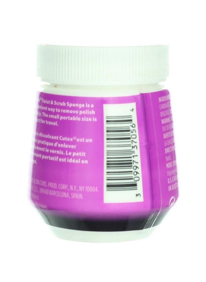 Cutex Nail Polish Remover Twist & Scrub Sponge 1.75 oz - 2 Pack