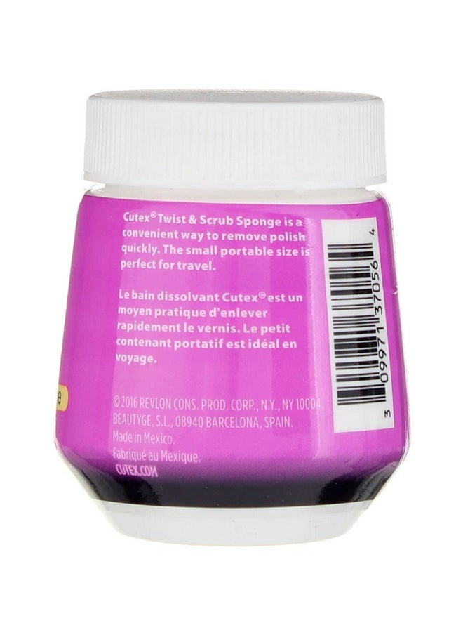 Cutex Nail Polish Remover Twist & Scrub Sponge 1.75 oz - 2 Pack