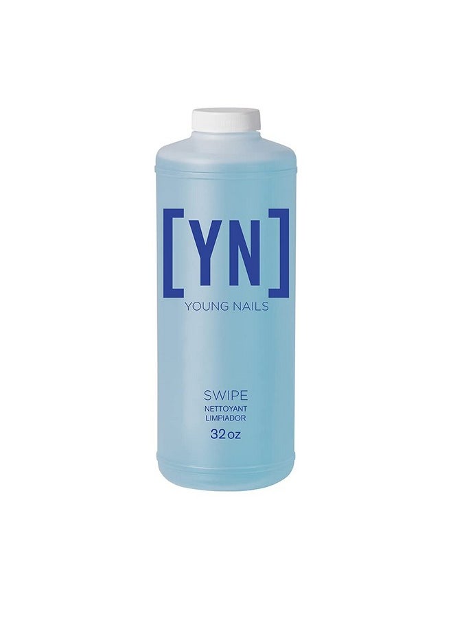 Young Nails Nail Swipe- Nail Dehydrator, Primer for Gel & Acrylic, Nail Prep Cleansing, Oil/Dust Remover for Gel Nail Polish, Acrylic Powder, 32 fl oz