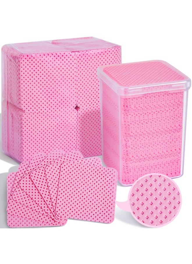 FANDAMEI 740PCS Lint Free Nail Wipes, Nail Wipes for Gel Nails Lint Free, Lint Free Wipes for Nails, Cleaning Pads for Nails, Glue Wipes Lash Extensions, Nail Lint Free Wipes, Nail Prep Pads