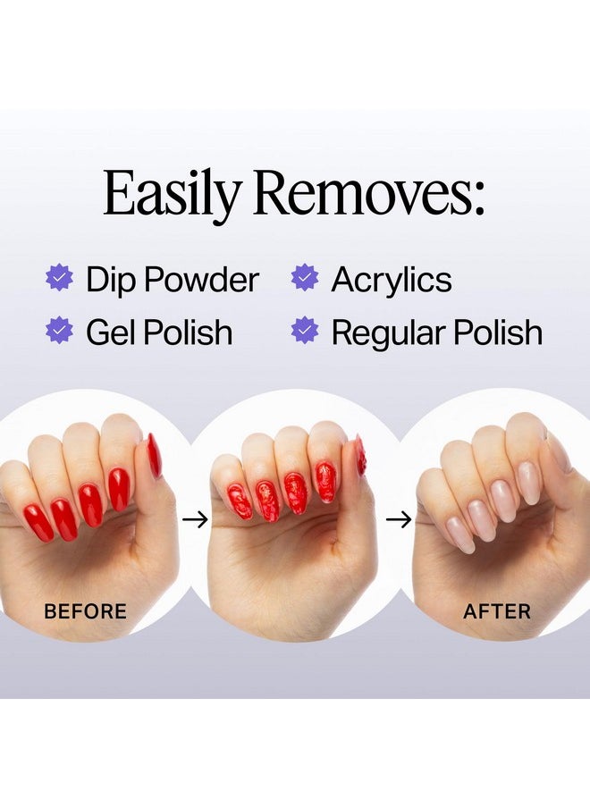 Nailboo 100% Acetone Nail Polish Remover & Soak Bowl, Gel Polish Remover for Nails, Pure Acetone Polish and Dip Powder Remover, Nail Salon Quality Removal, 16 Fl Oz
