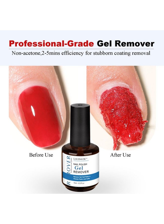 LOUINSTIC Gel Nail Polish Remover - Fast, No Soak & No Foils, Safe for Natural Nails, Healthy, Low Odor, Quick Gel Removal in 2-5 Minutes - For Gel Nail Polish & Nail Art, At-Home Manicure Solution