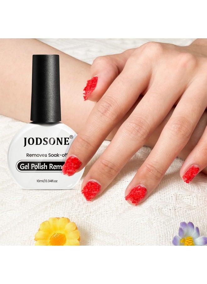 JODSONE 10ML Gel Nail Remover 2PCS Quick Gel Nail Polish Remover 3-5 Minutes Gel Remover for Nails