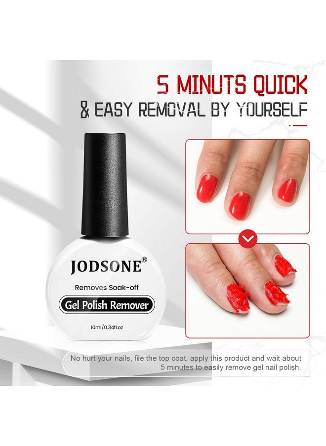 JODSONE 10ML Gel Nail Remover 2PCS Quick Gel Nail Polish Remover 3-5 Minutes Gel Remover for Nails